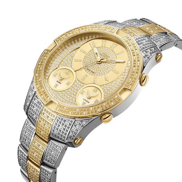 Jbw Jet Setter Iii J6348c Two Tone Stainless Steel Gold Diamond Watch