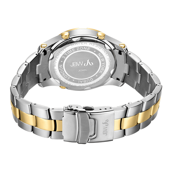Jbw Jet Setter Iii J6348c Two Tone Stainless Steel Gold Diamond Watch