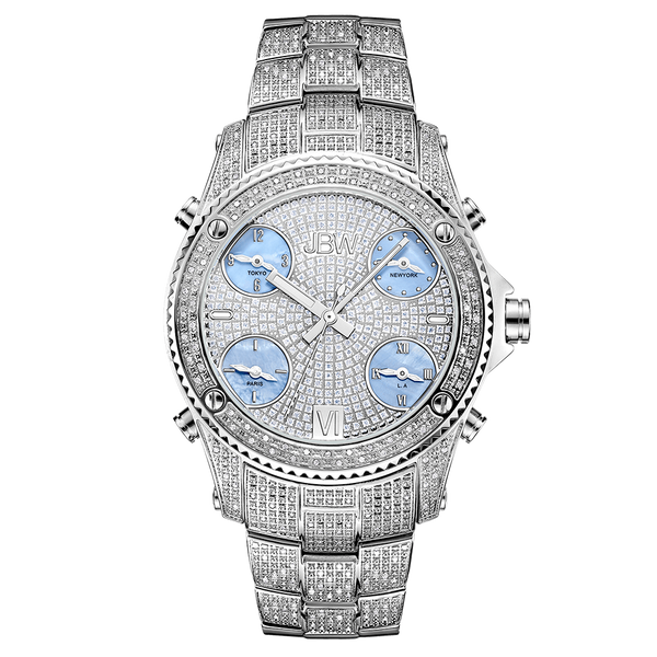 jbw jet setter jb 6213 c stainless steel diamond watch second chance grade b