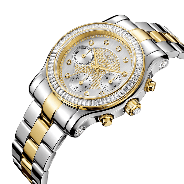 Jbw Laurel J6330f Two Two Gold Plated Stainless Steel Diamond Watch