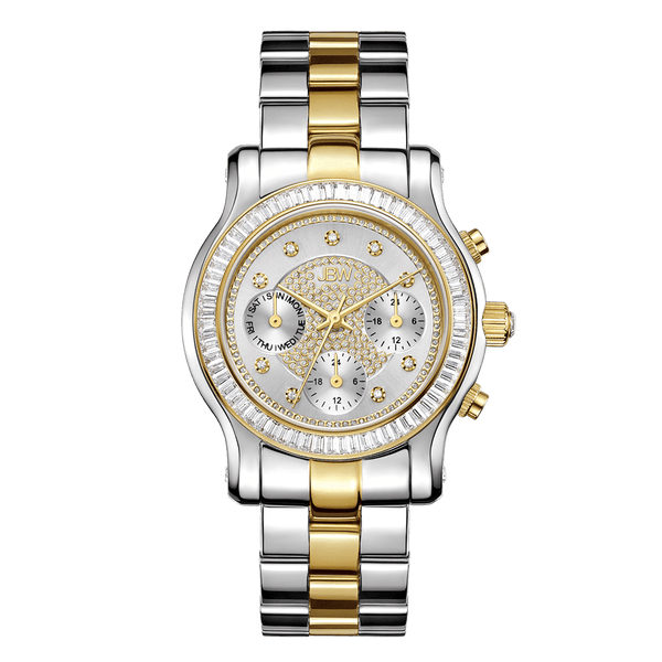 jbw laurel j6330f two two gold plated stainless steel diamond watch