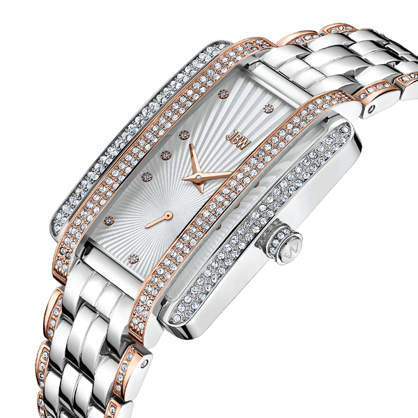 Jbw Mink J6358d Two Tone Rose Gold Stainless Steel Diamond Watch