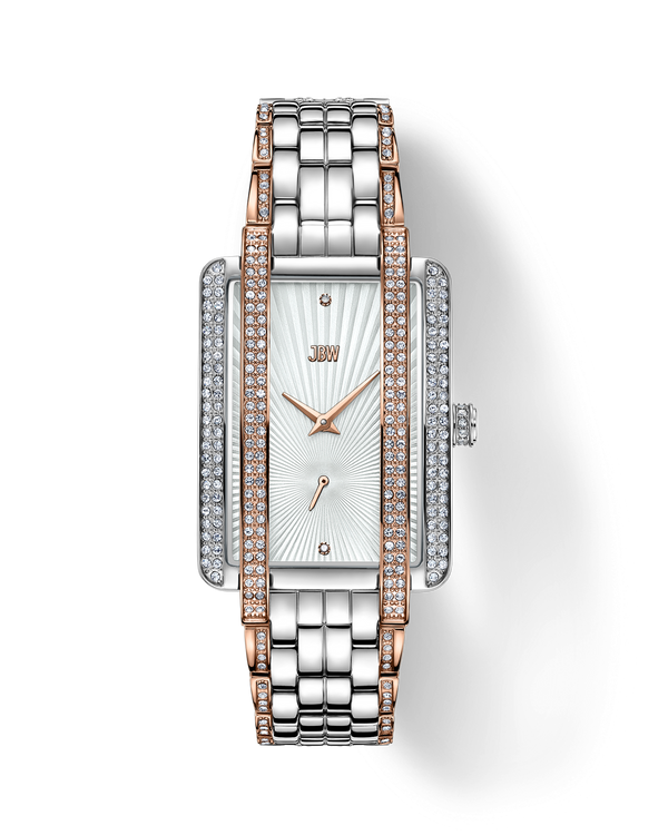jbw mink j6358d two tone rose gold stainless steel diamond watch