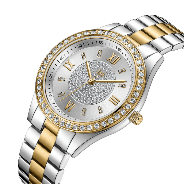 Jbw Mondrian J6303g Two Tone Stainless Steel Gold Diamond Watch
