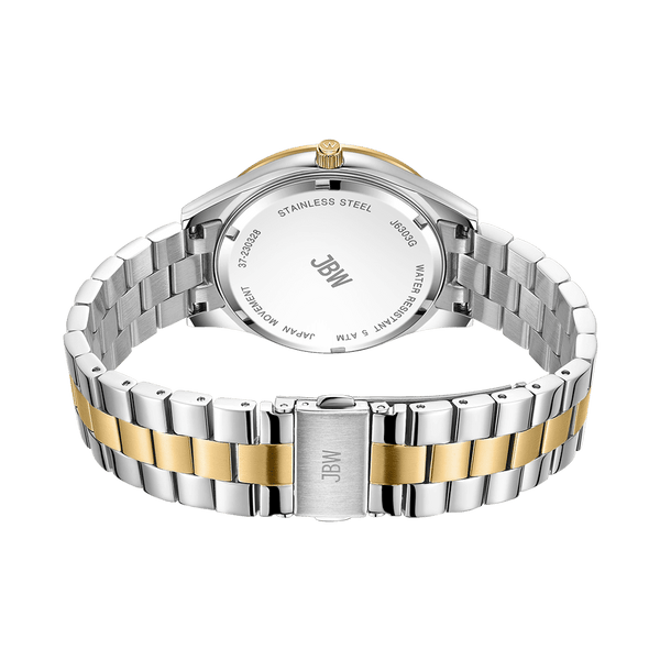 Jbw Mondrian J6303g Two Tone Stainless Steel Gold Diamond Watch
