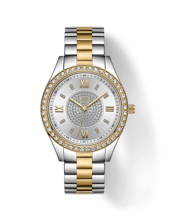 jbw mondrian j6303g two tone stainless steel gold diamond watch