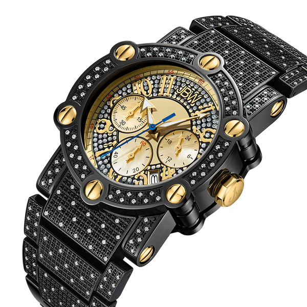 Jbw Phantom Metal Jb 6215 200 C Mens Black Diamond Watch