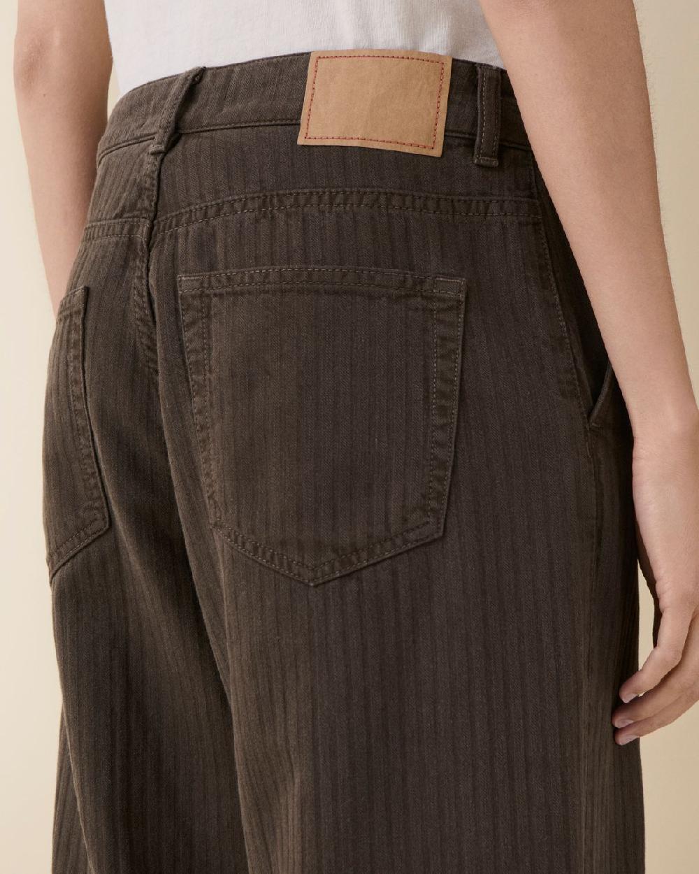 Jeanerica Belem Chino Chevron Brown