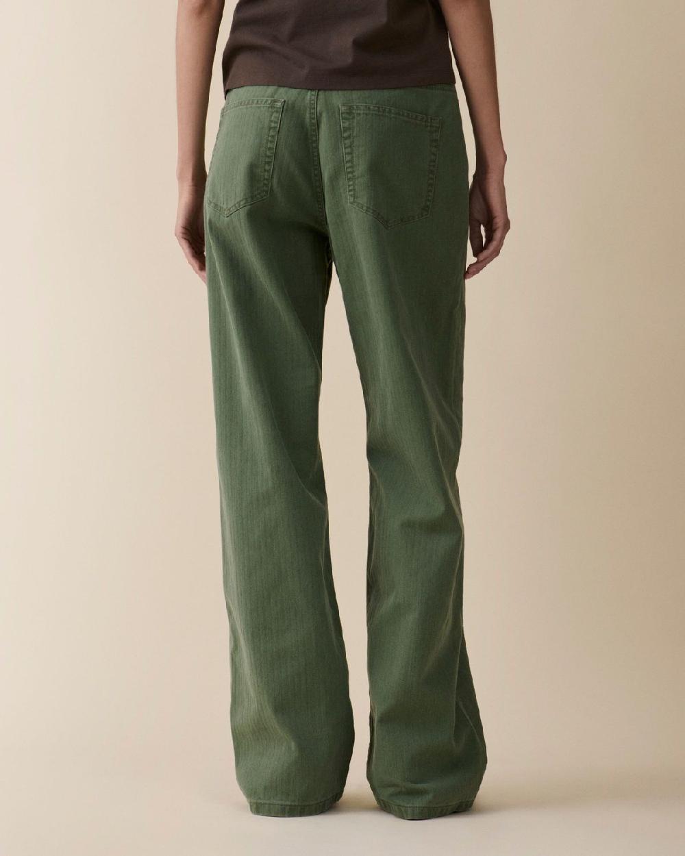 Jeanerica Belem Chino Chevron Green