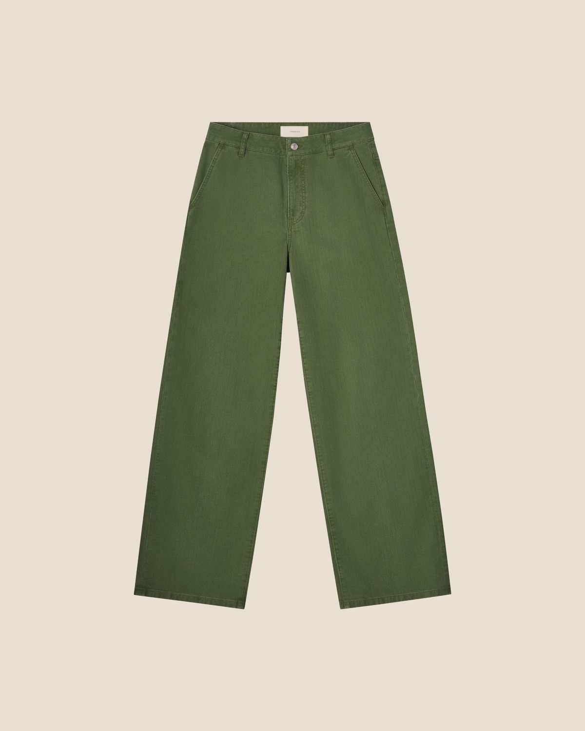 jeanerica Belem Chino Chevron Green