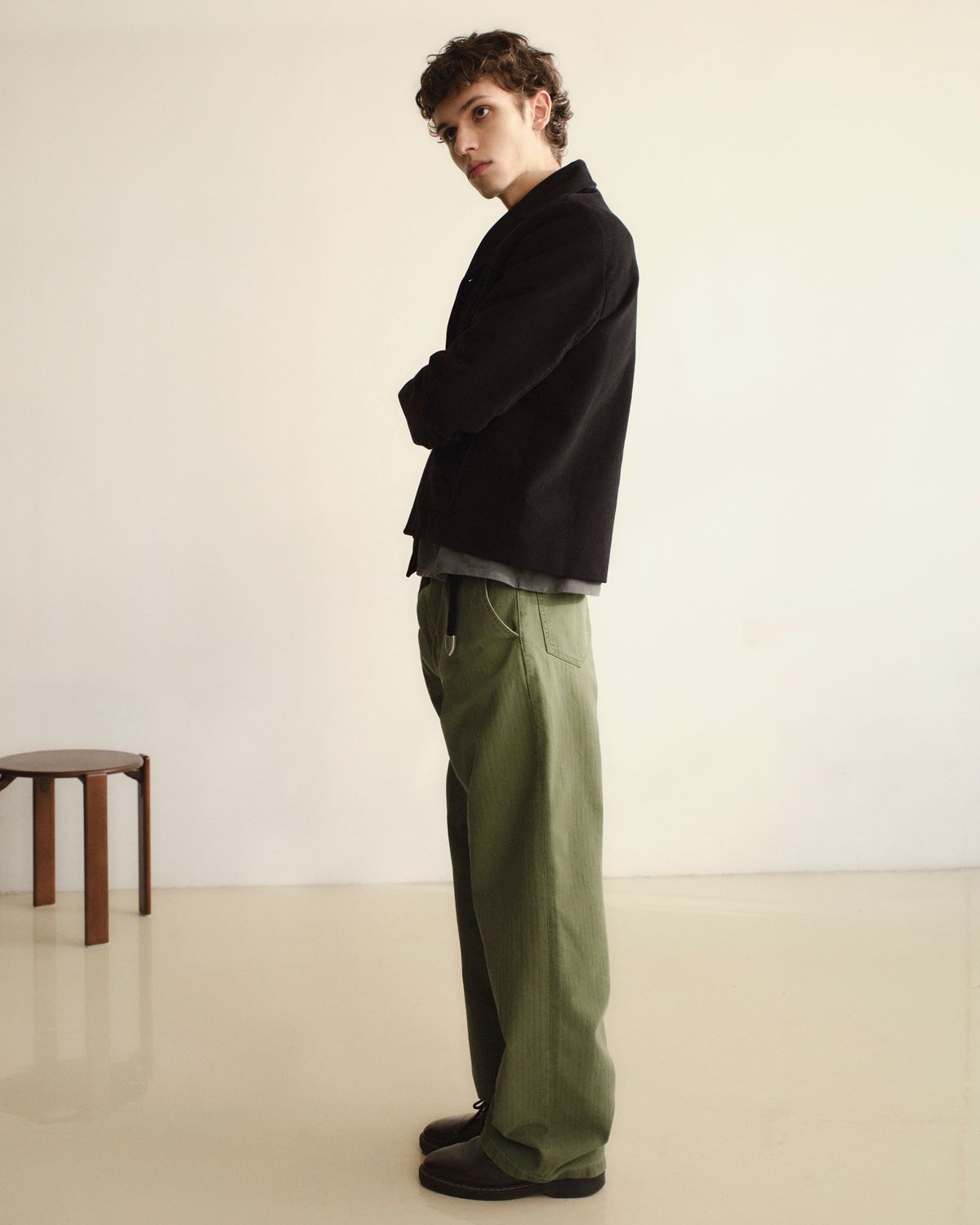 jeanerica Genua Chino Chevron Green