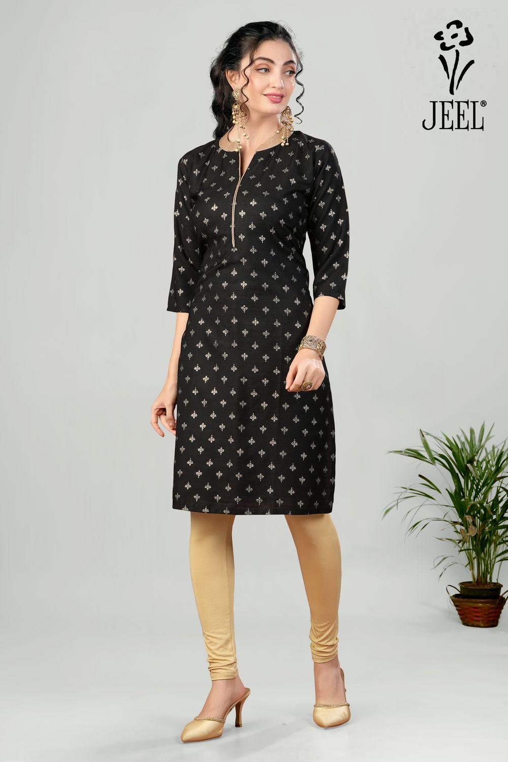 JEEL Casual Kurti - Black