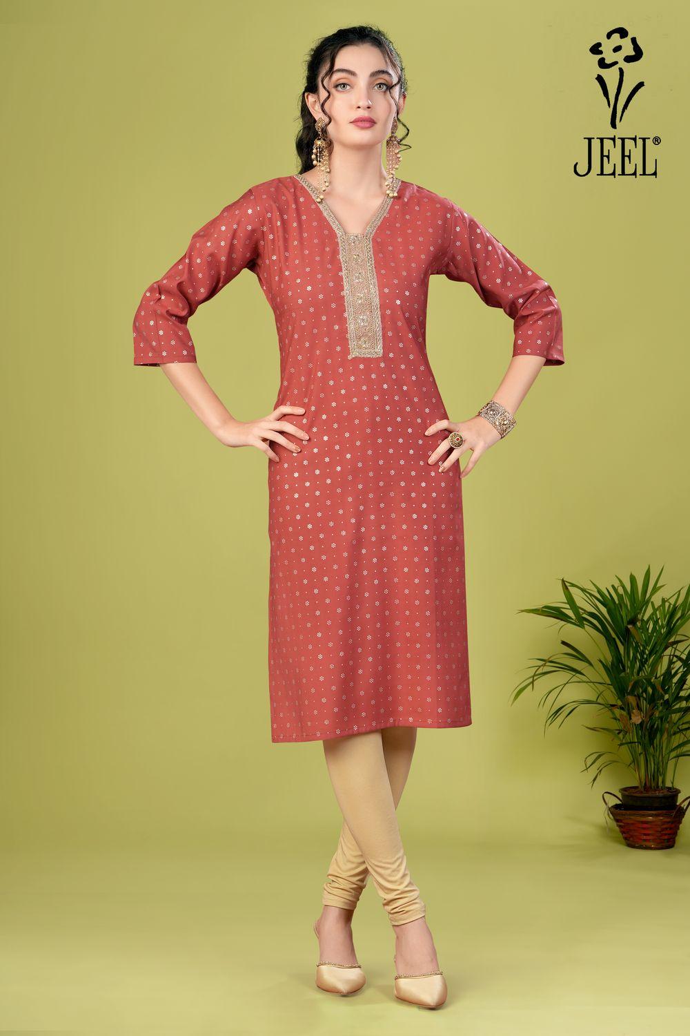JEEL Casual Kurti - Peach