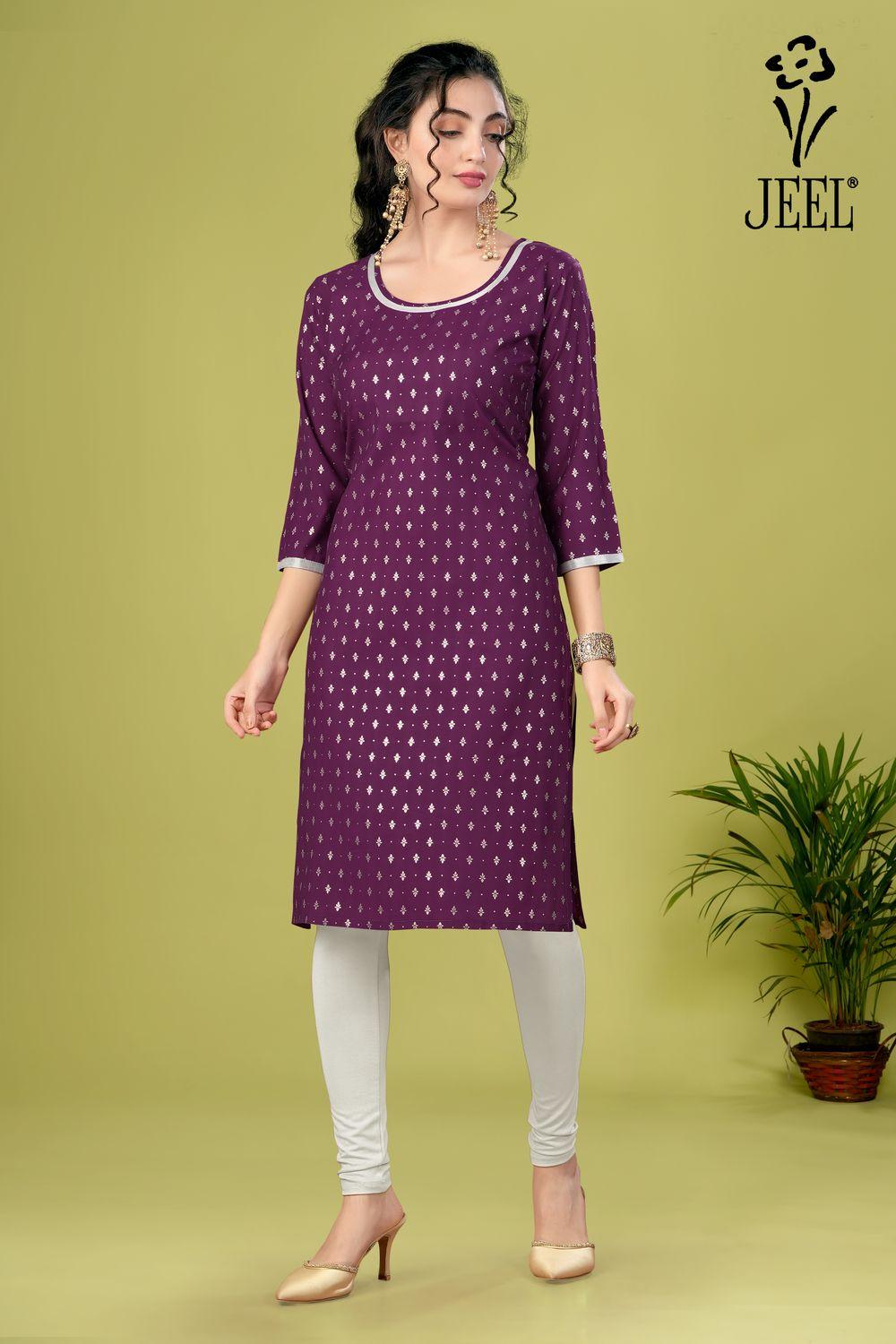 JEEL Casual Kurti - Purple