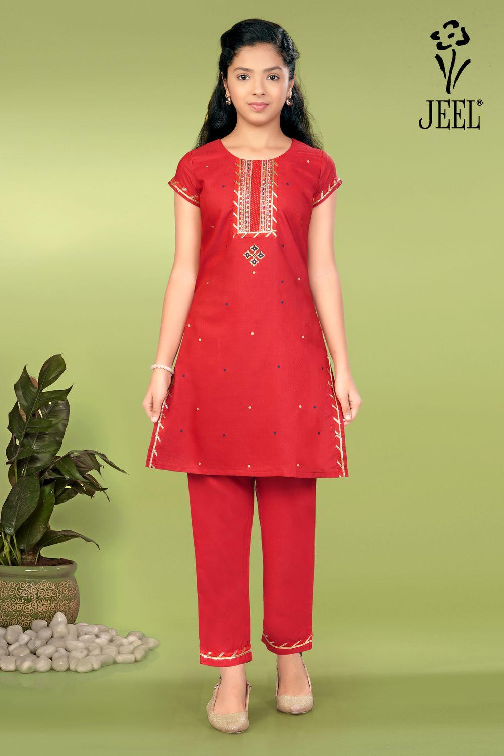 JEEL Children Kurti & Pant Set