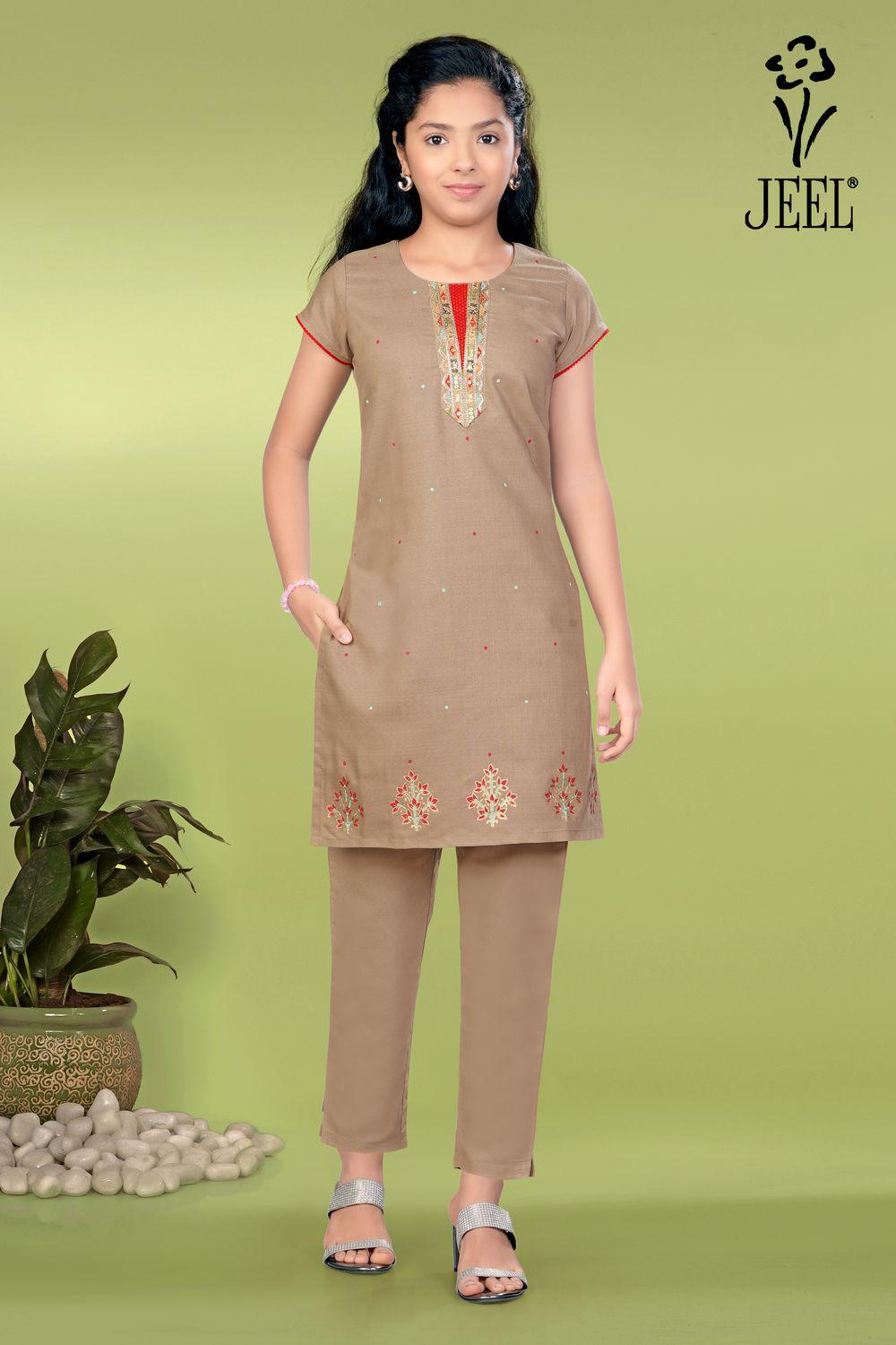JEEL Children Kurti & Pant Set
