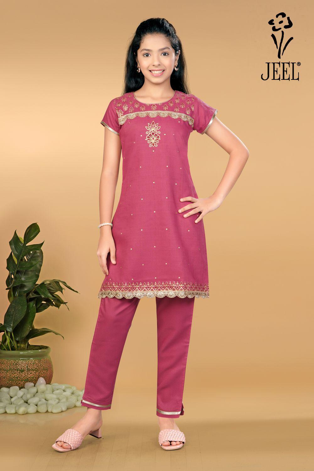 JEEL Children Kurti & Pant Set