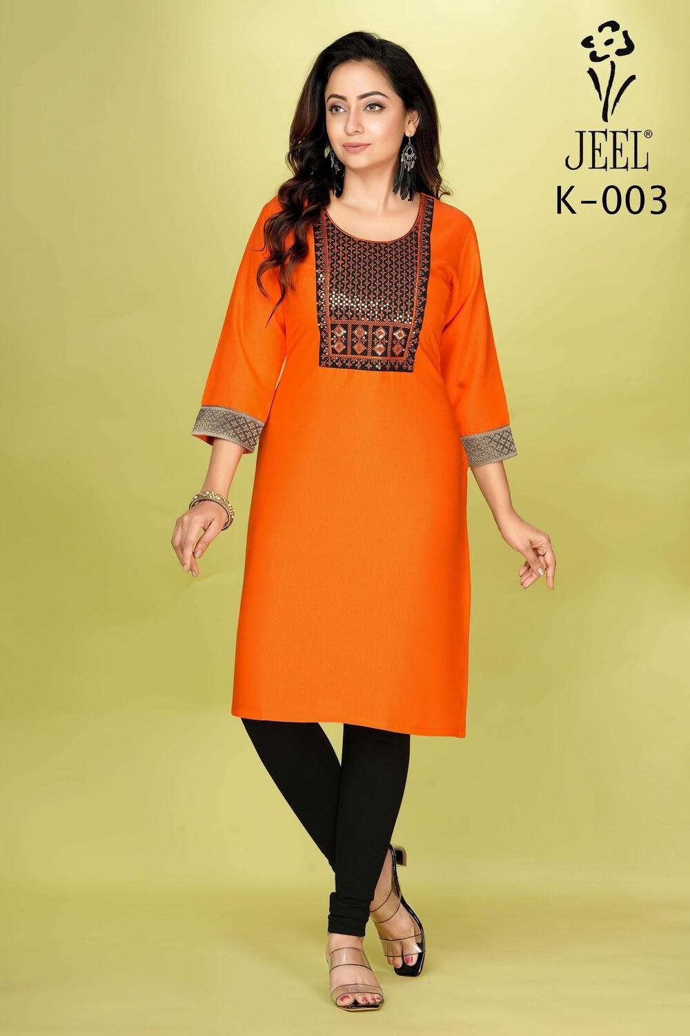 JEEL Embroidery Kurti