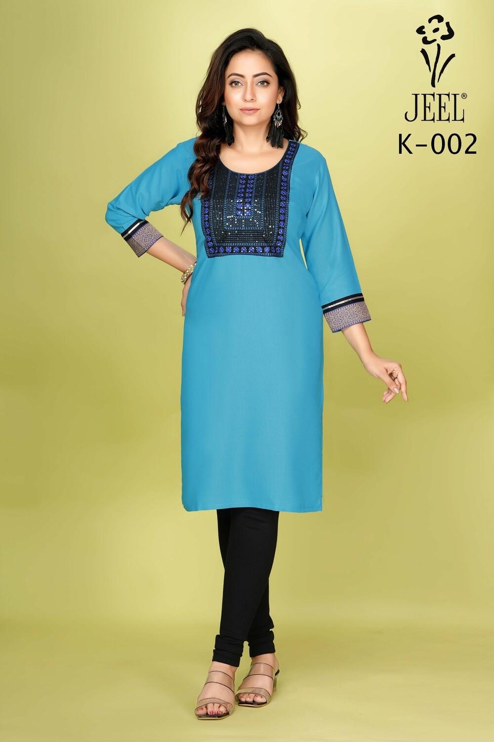 JEEL Embroidery Kurti