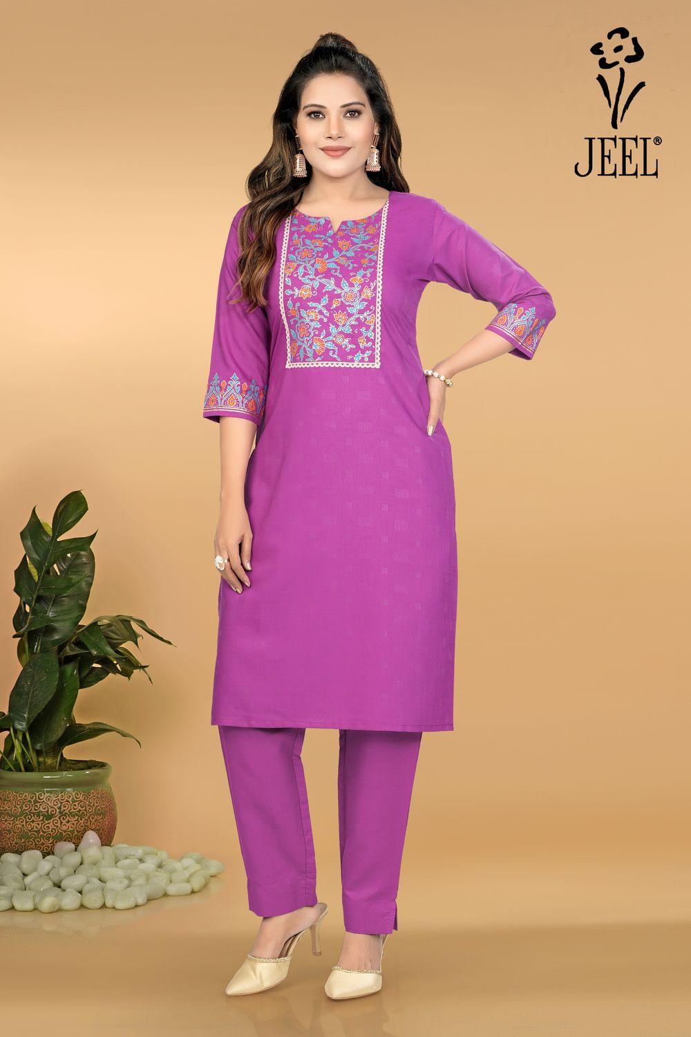 JEEL Kurti & Pant Set - Lavender