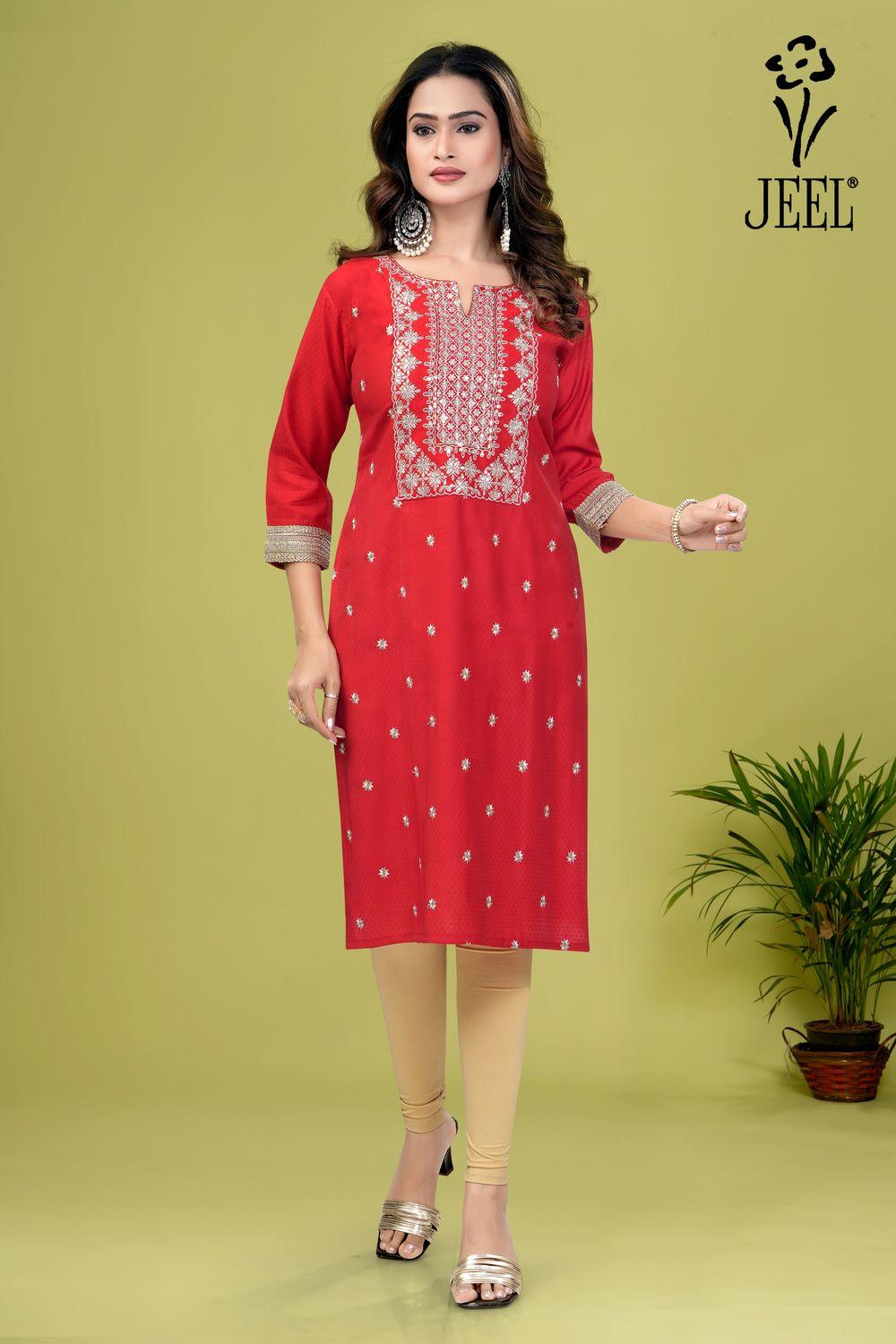 JEEL Supreme Kurti - Candy Red
