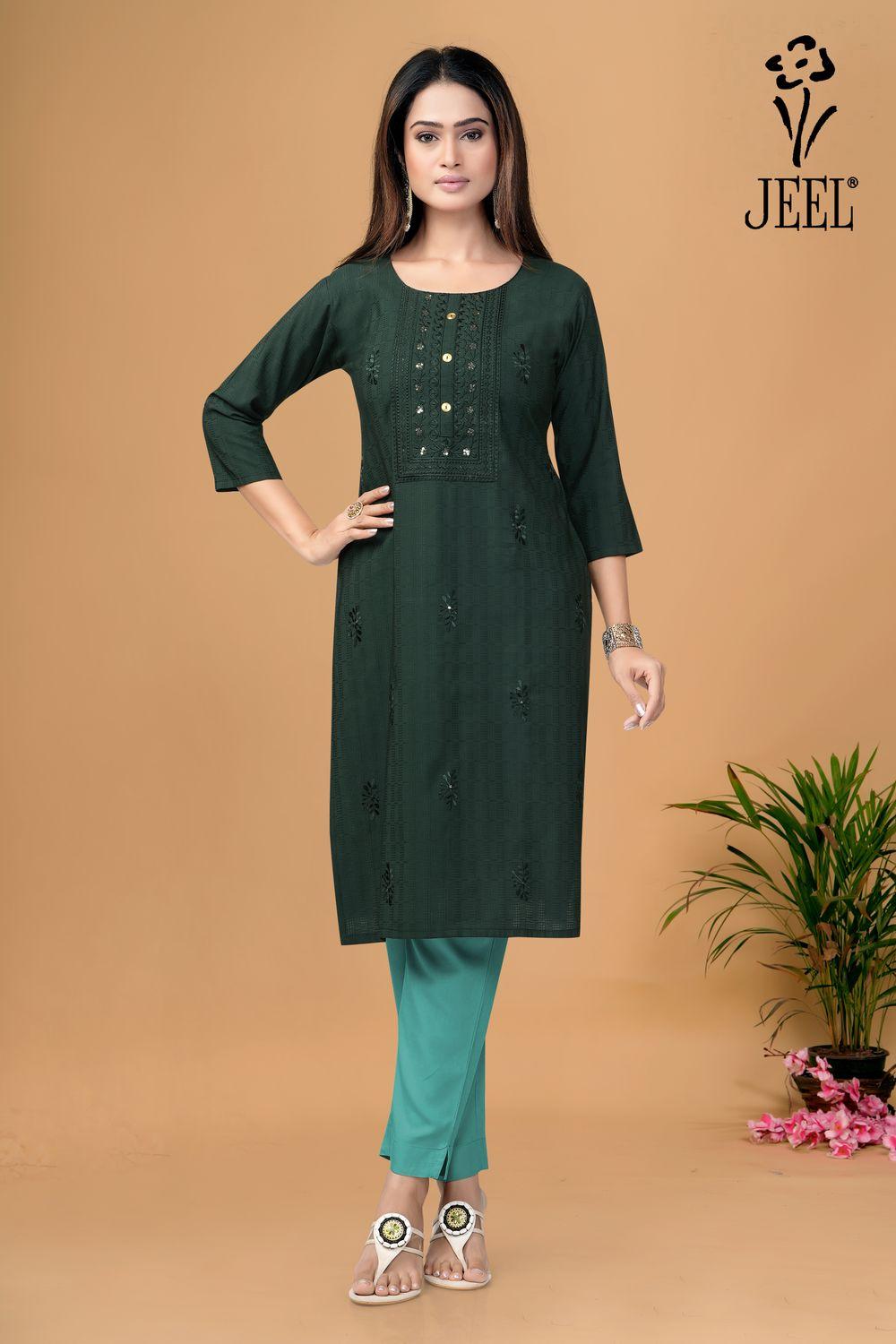 JEEL Supreme Kurti - Deep Green