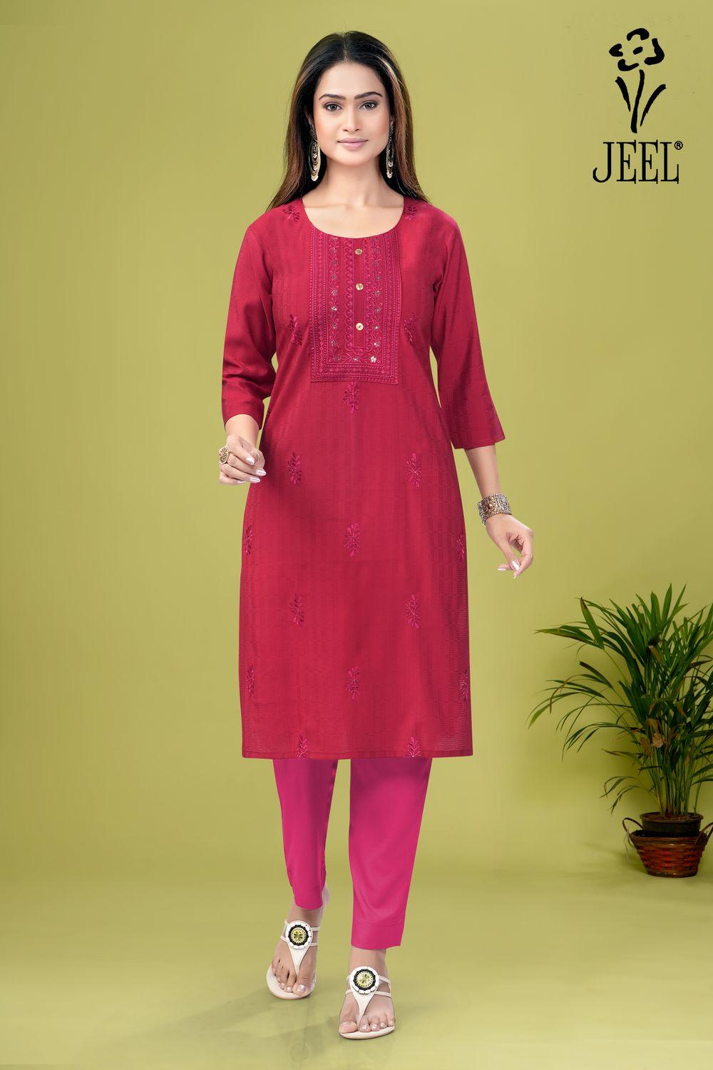 JEEL Supreme Kurti - Fushia Pink
