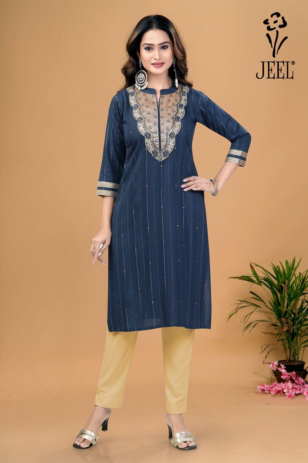 JEEL Supreme Kurti - Navy Blue