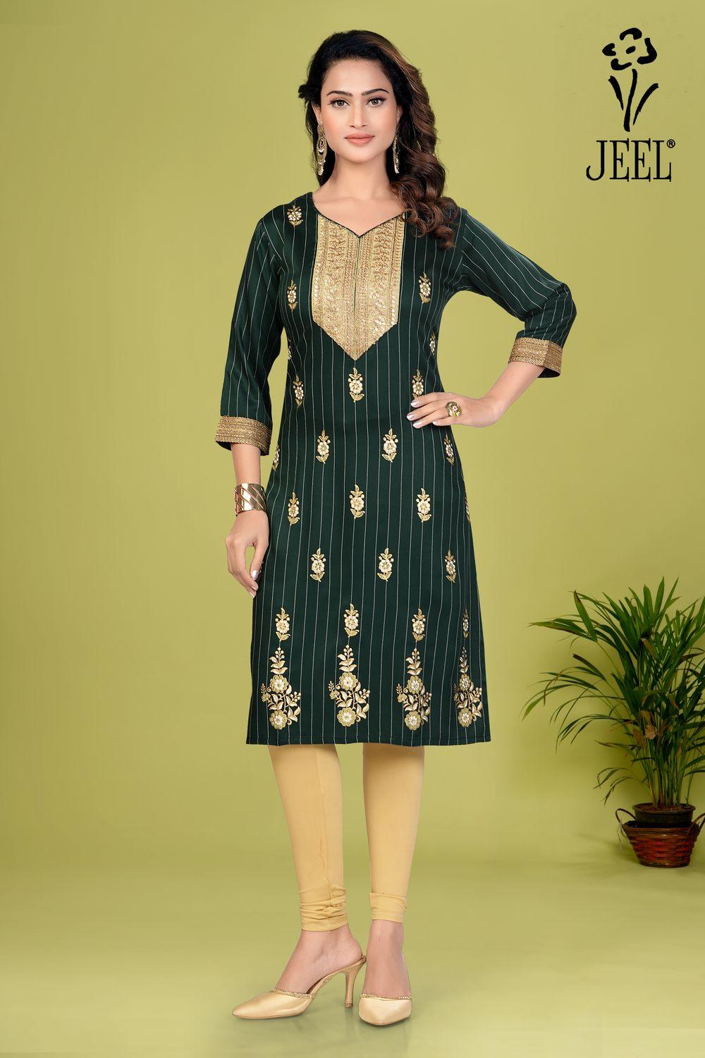 JEEL Supreme Kurti - Seaweed Green