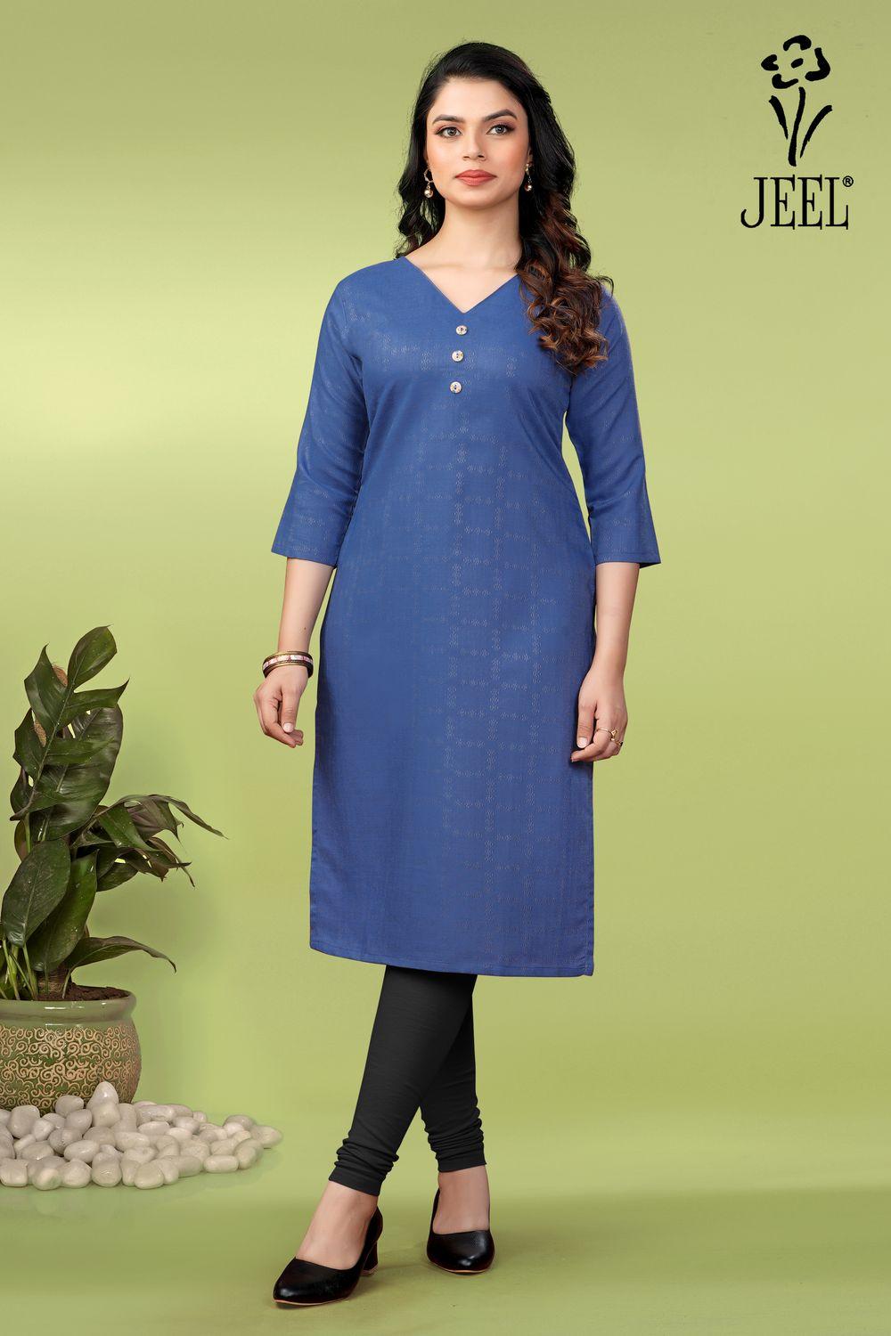 JEEL Varnika Kurti - Denim Blue