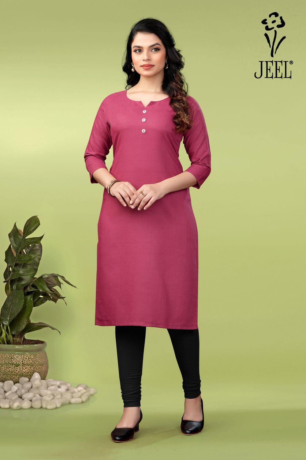 JEEL Varnika Kurti - Magenta