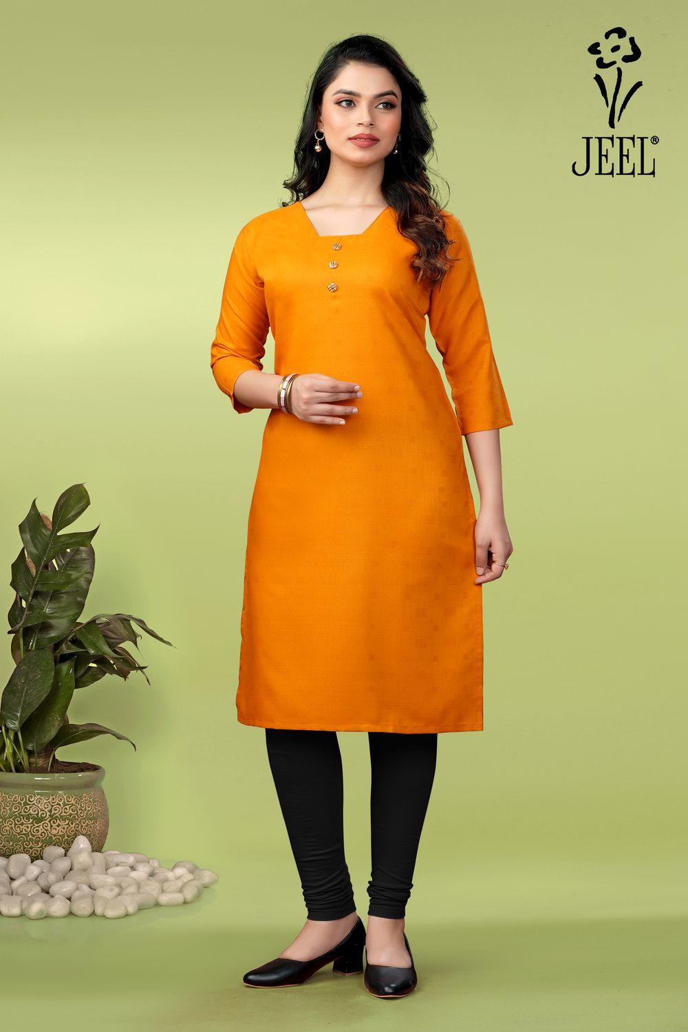 JEEL Varnika Kurti - Mustard
