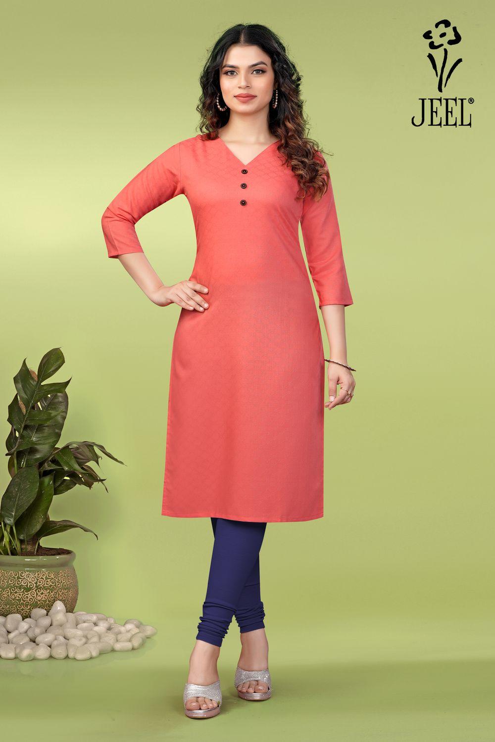 JEEL Varnika Kurti - Peach