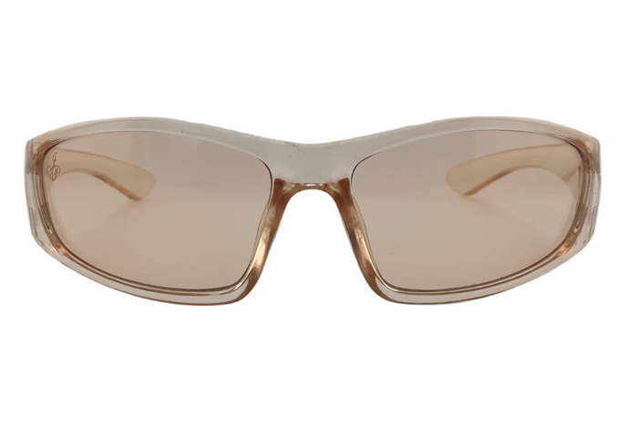 Jeepers Peepers BEIGE VISOR FRAME WITH BROWN LENSES