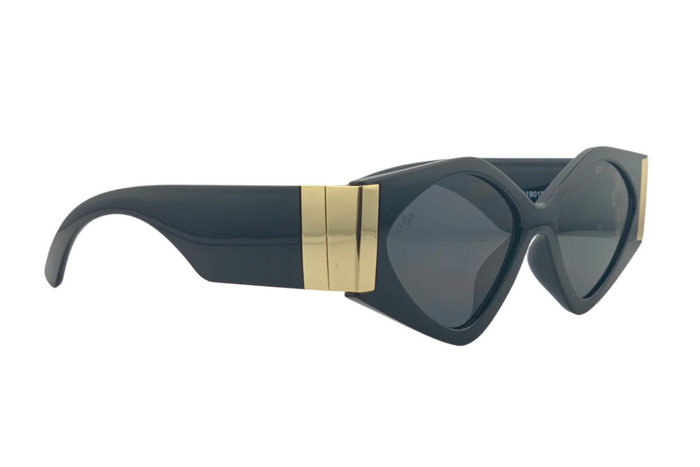 Jeepers Peepers BLACK CAT EYE FRAME WITH BLACK LENSES