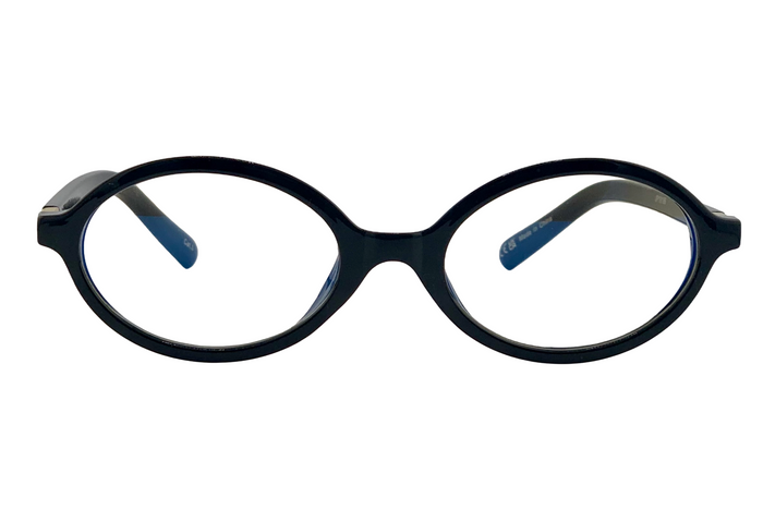 Jeepers Peepers BLACK OVAL FRAME WITH BLUE LIGHT LENSES