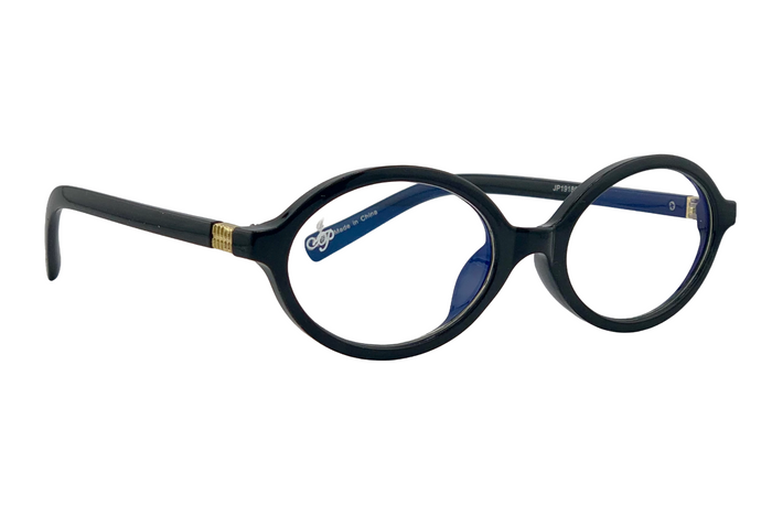 jeepers peepers BLACK OVAL FRAME WITH BLUE LIGHT LENSES