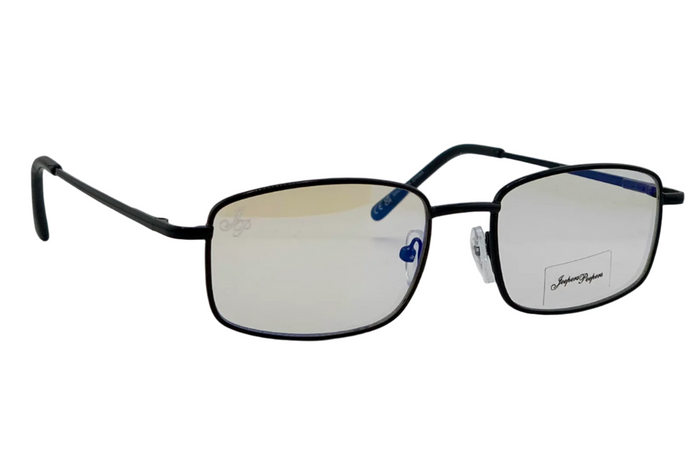 jeepers peepers BLACK RECTANGLE FRAME WITH CLEAR BLUE LIGHT LENSES