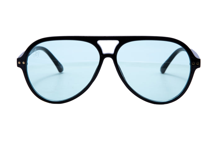 Jeepers Peepers BLACK ROUND FRAME WITH GREEN LENSES