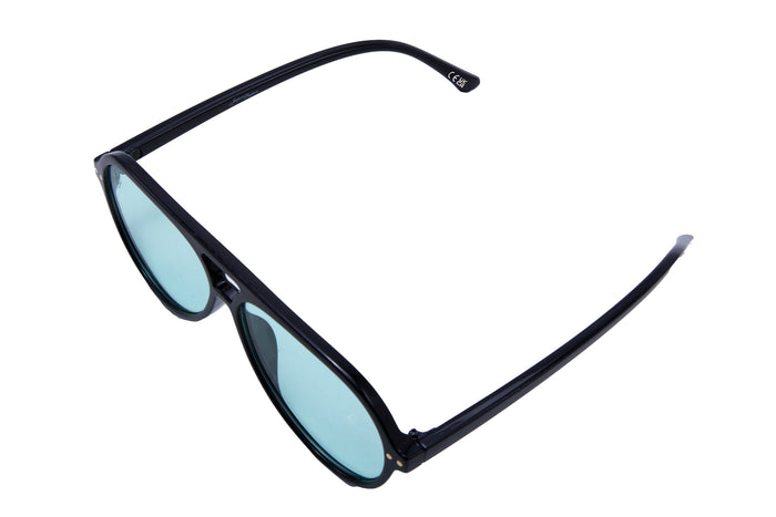 Jeepers Peepers BLACK ROUND FRAME WITH GREEN LENSES