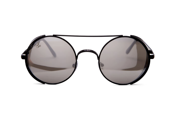 Jeepers Peepers BLACK ROUND FRAME WITH MIRROR LENSES