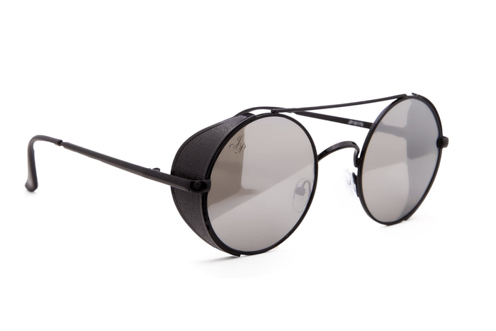 jeepers peepers BLACK ROUND FRAME WITH MIRROR LENSES