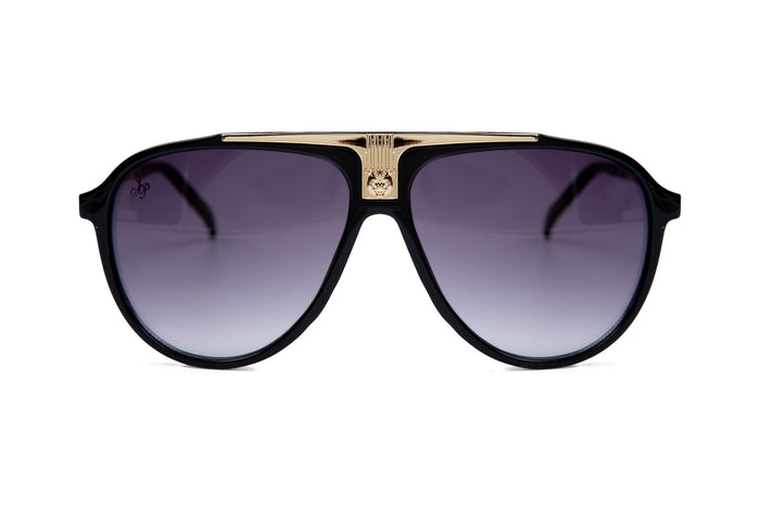Jeepers Peepers BLACK ROUND FRAME WITH PURPLE LENSES