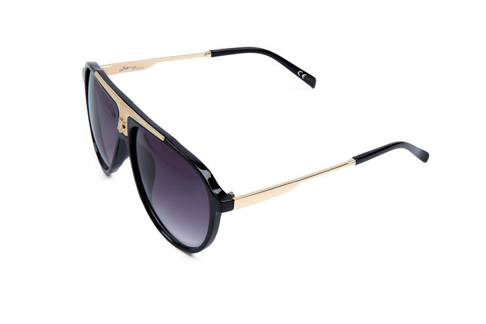 Jeepers Peepers BLACK ROUND FRAME WITH PURPLE LENSES