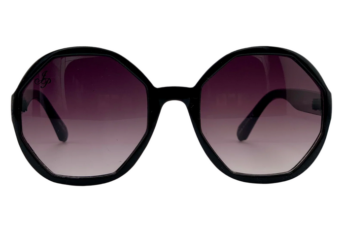 Jeepers Peepers BLACK ROUND FRAME WITH PURPLE LENSES