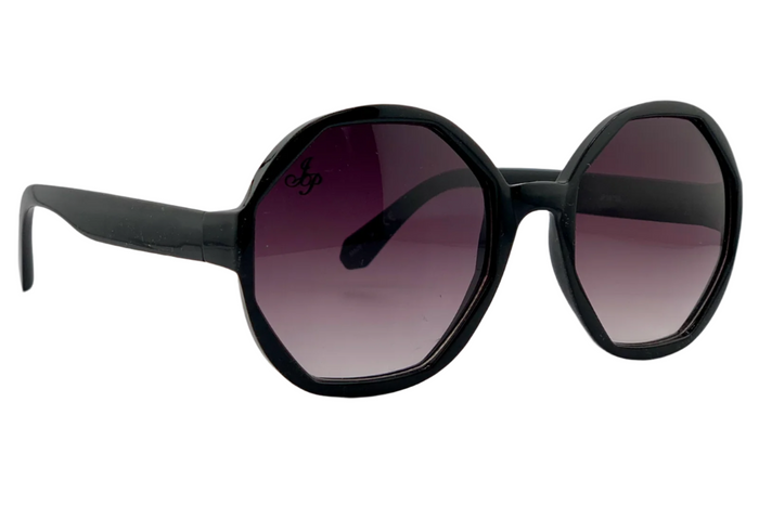 jeepers peepers BLACK ROUND FRAME WITH PURPLE LENSES