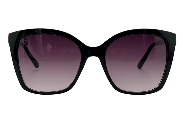 Jeepers Peepers BLACK SQUARE FRAME WITH PURPLE LENSES