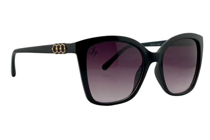 Jeepers Peepers BLACK SQUARE FRAME WITH PURPLE LENSES