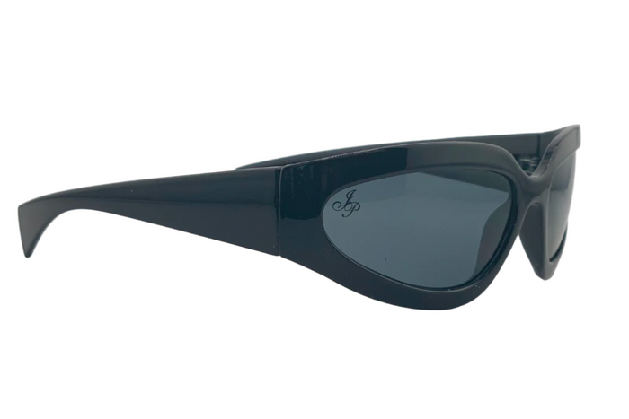 Jeepers Peepers BLACK VISOR FRAME WITH BLACK LENSES