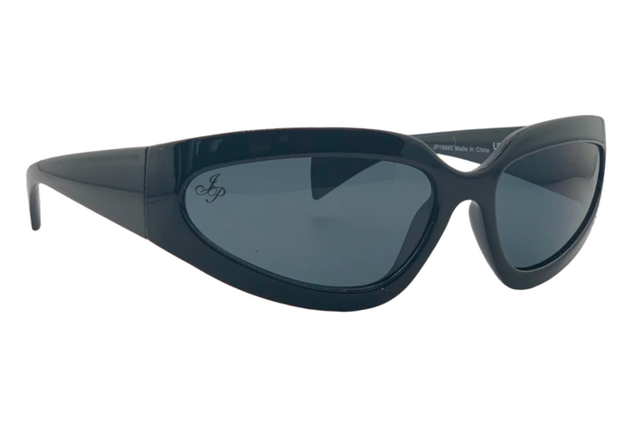 jeepers peepers BLACK VISOR FRAME WITH BLACK LENSES